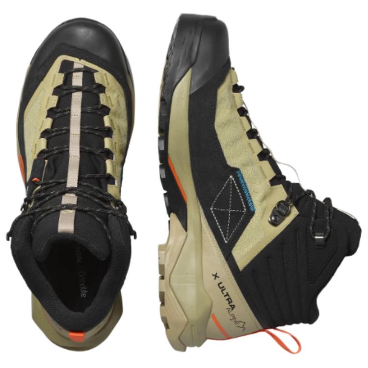 SALOMON X Ultra ALPINE Comfortable Slip Resistant Mid top Mountaineering Shoes Men’s Black Green