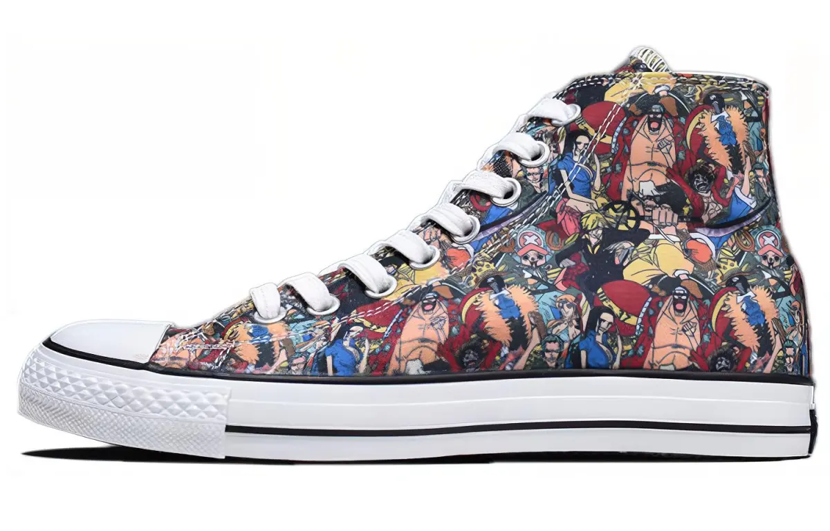 Converse One Piece X Converse Chuck Taylor All Star 100 Pt Hi Canvas Shoes Multicolor