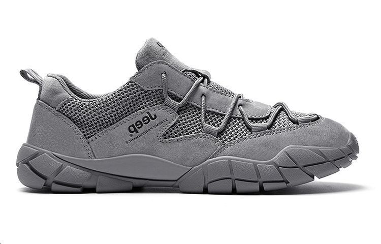 Jeep Textile, Pigskin Low top Outdoor Shoes Men’s Gray