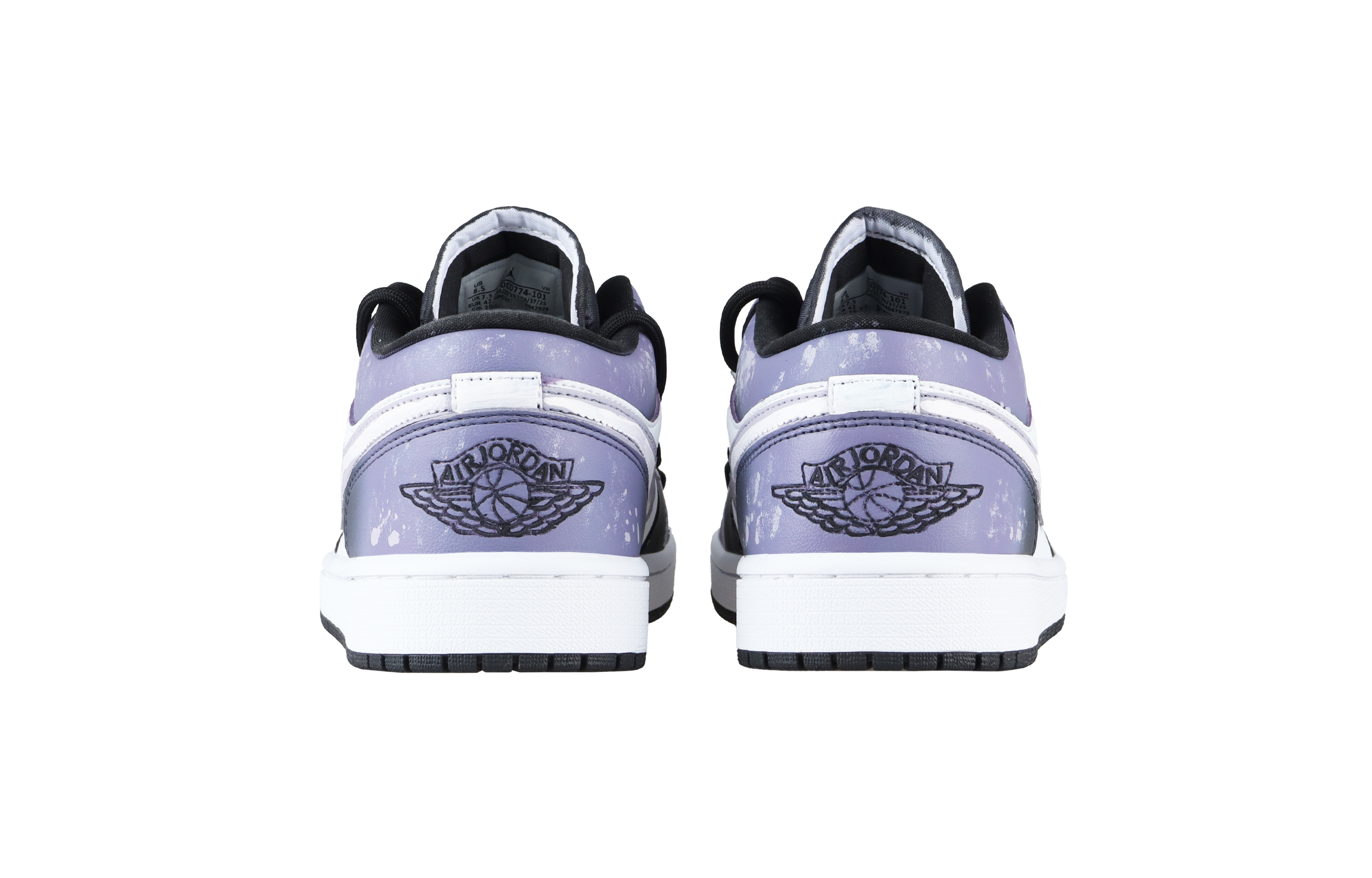 Jordan Air Jordan 1 Particle Nebula Low top Vintage Basketball Shoes Unisex Black Gray