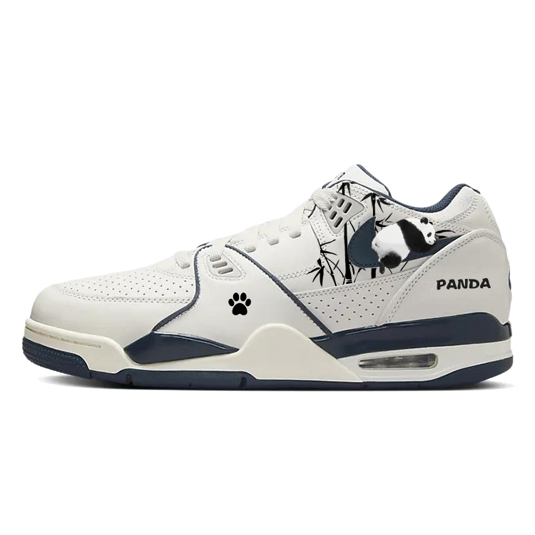 Nike Air Flight 89 Cushioning Slip Resistant Abrasion Resistant Low top Vintage Basketball Shoes Men’s White Blue