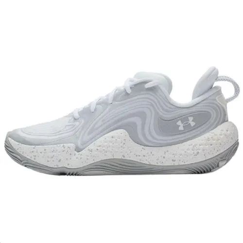 Under Armour Spawn 6 Slip Resistant Abrasion Resistant Low top Basketball Shoes Unisex White