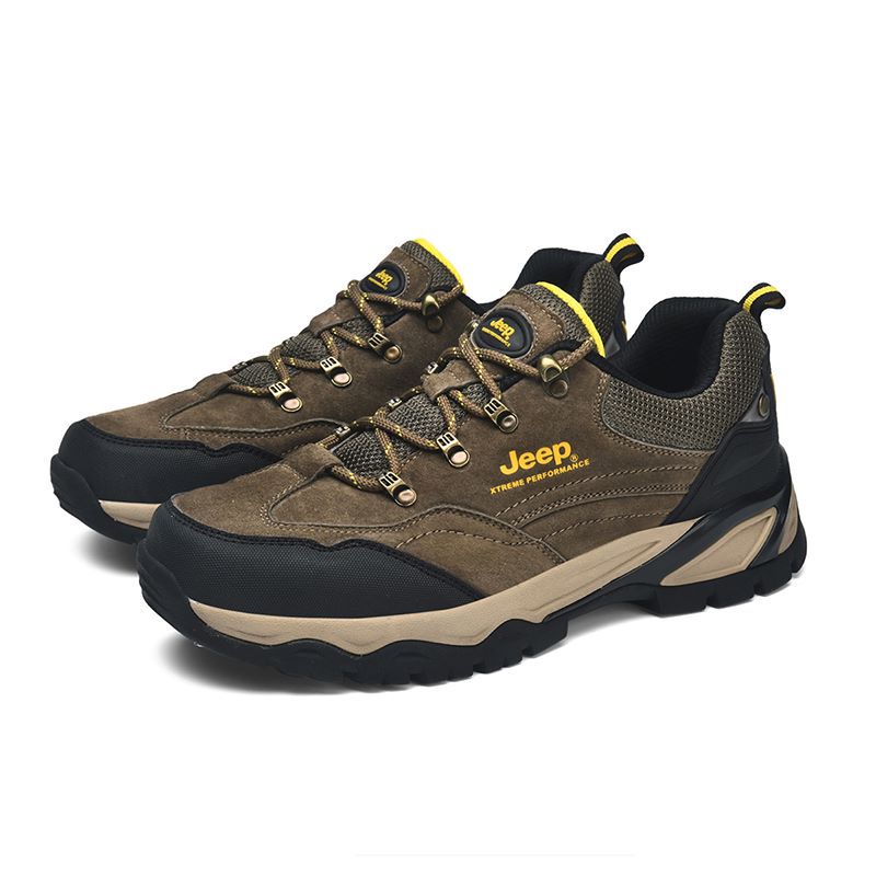 Jeep Fabric Slip Resistant Abrasion Resistant Low top Mountaineering Shoes Men’s