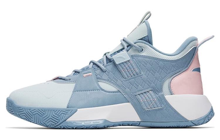 Anta Speedy 2 Cushioning Slip Resistant Cushioning Slip Resistant Mid top Basketball Shoes Men's Gray Blue