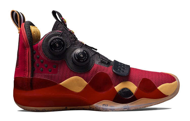 Li Ning WOW 8 Mesh Cushioning Slip Resistant Abrasion Resistant High top Basketball Shoes Men’s Red