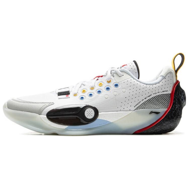 LiNing Li Ning City 13 Explore 䨻Technology Temperature Resistance Start Explosion Synthetic Leather Low Top Basketball Shoes Men's White Black