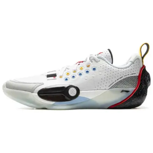 Li Ning All City 13 Synthetic Leather Low top Basketball Shoes Men's White Black