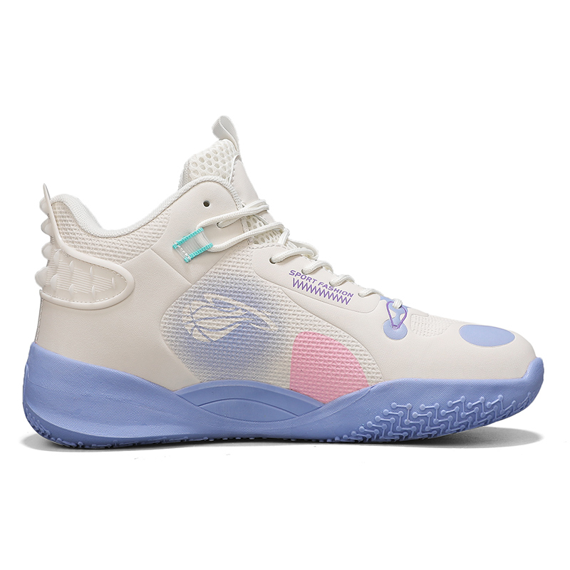 HEIWEILU Muledeer Synthetic Leather Cushioning Slip Resistant High top Basketball Shoes Unisex