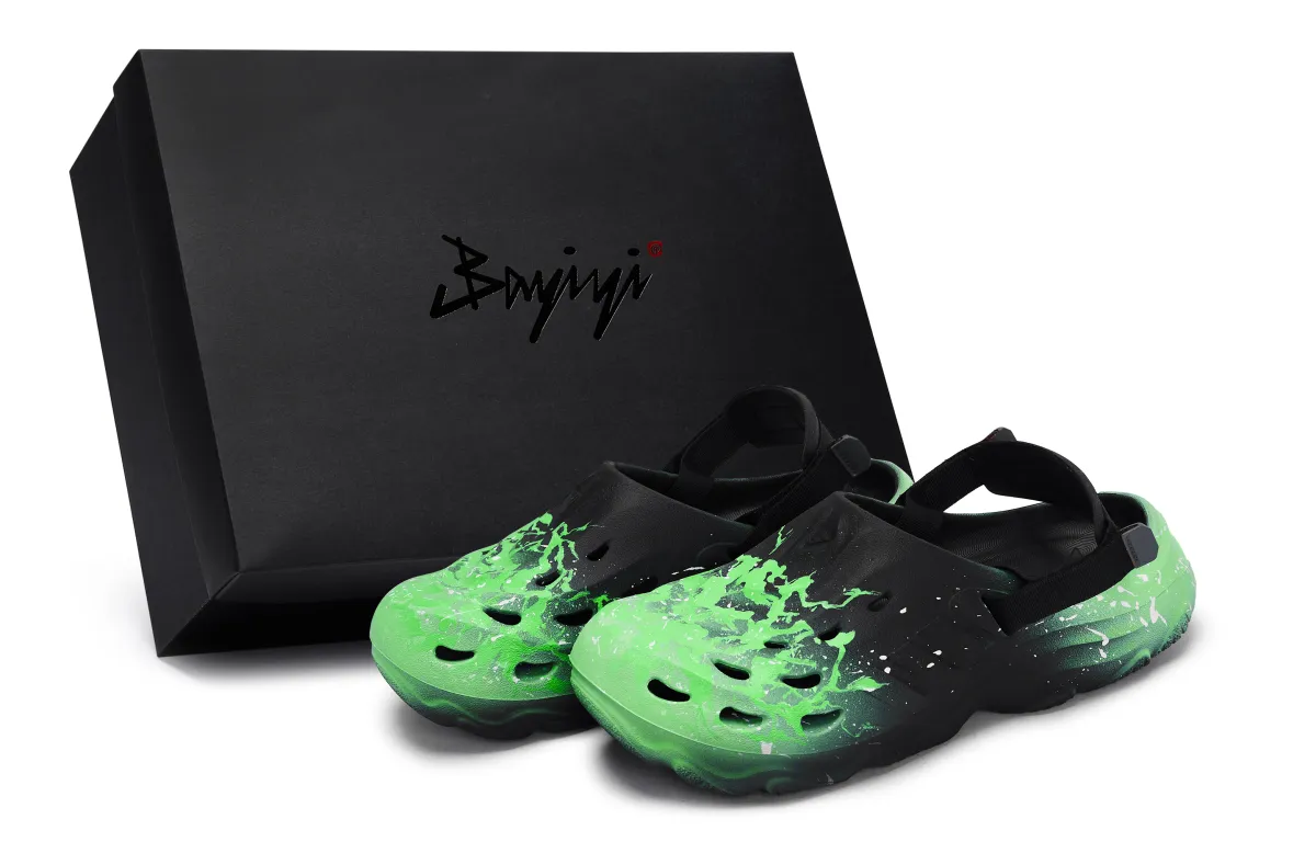 Adidas MAXXCLOG 811 Manufacturing, Fluorescent Sea Green, Special Shoe Box Clogs Unisex Black Green