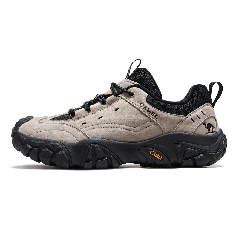 CAMEL Camel velvet warm soft sole comfortable men's casual sports shoes, stable non-slip outdoor mountaineering low-top hiking shoes for men