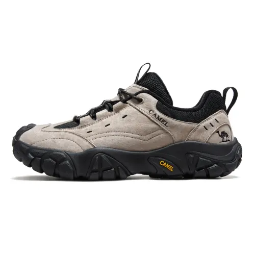 CAMEL Camel velvet warm soft sole comfortable men's casual sports shoes, stable non-slip outdoor mountaineering low-top hiking shoes for men