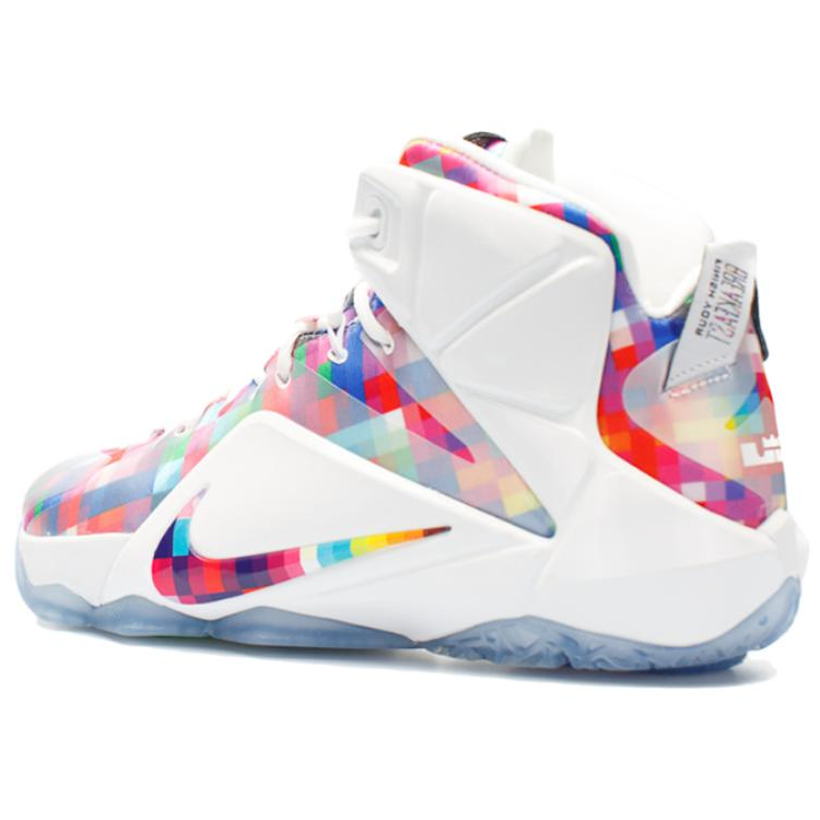 Мужские кроссовки Nike Lebron 12 EXT (белые) — фото 4