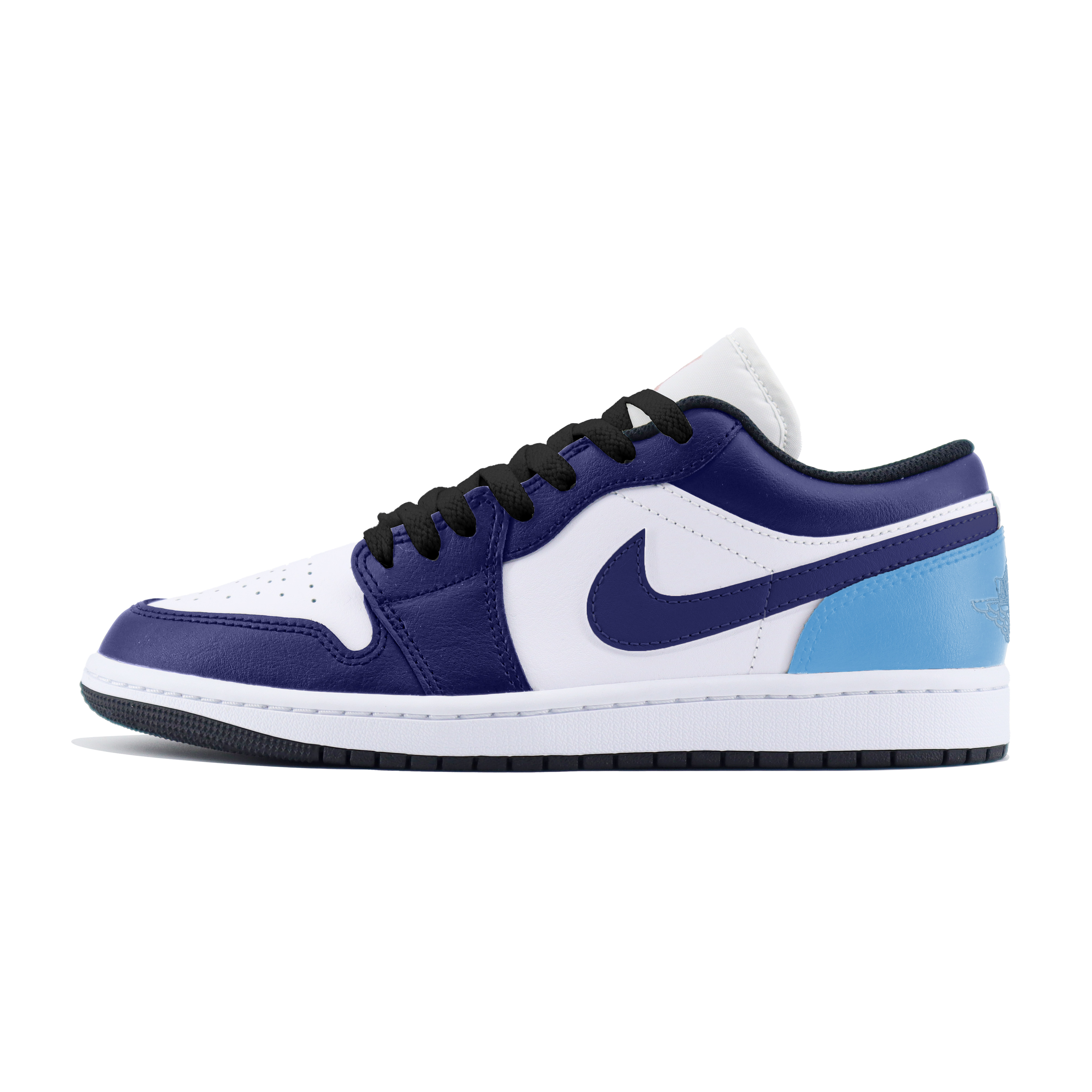 Jordan Air Jordan 1 Low Abrasion Resistant Abrasion Resistant Low top Vintage Basketball Shoes Unisex White Blue