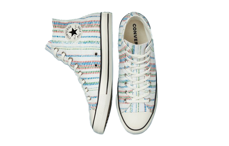Кеды Converse Chuck Taylor All Star (бело-синие) — 白/蓝/多色 — фото 4
