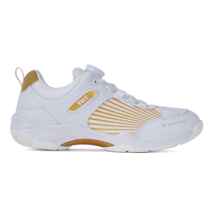 VOIT Coverage Abrasion Resistant Lightweight Slip Resistant Low top Training Shoes Unisex White Gold
