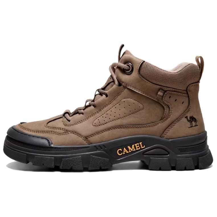 CAMEL Trail Running In Wilderness Microfiber Leather Mid top Hiking Shoes Men’s