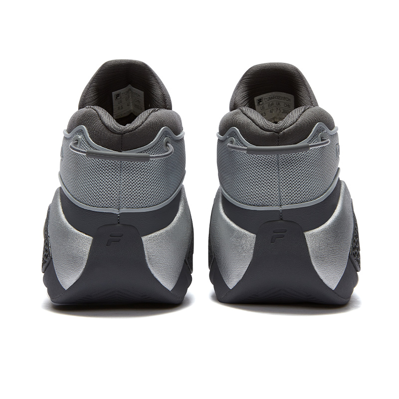 FILA FUSION Abrasion Resistant Mid top Vintage Basketball Shoes Men’s Castle Gray