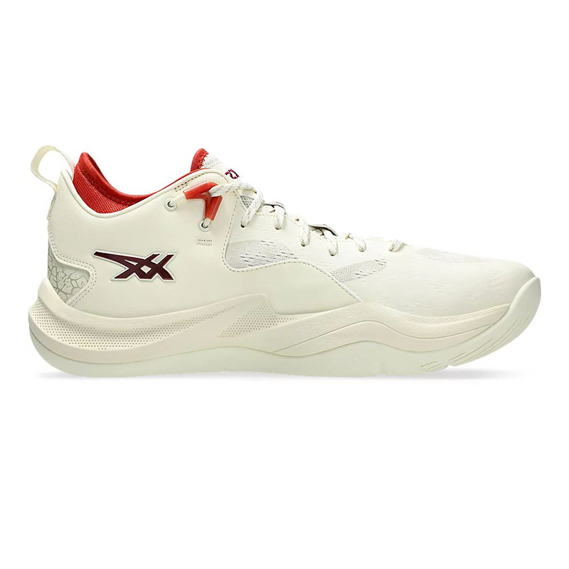 ASICS Nova Surge 2 Cushioning Slip Resistant Abrasion Resistant Coverage Low top Basketball Shoes Unisex Beige Red