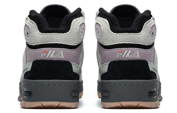FILA FUSION Teratach Fleece lined Mid top Vintage Basketball Shoes Women’s Black Gray