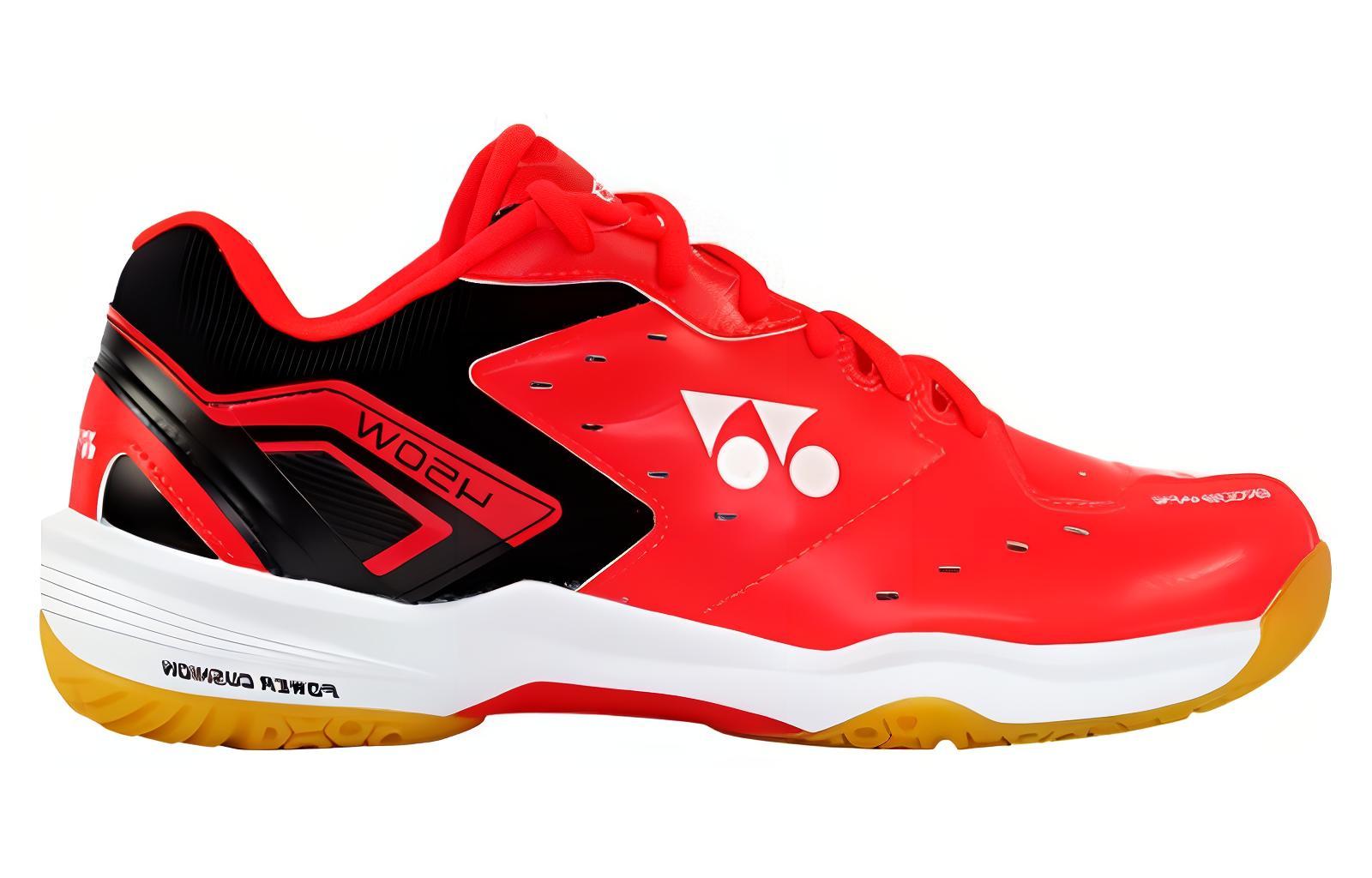 YONEX Comfortable Cushioning Slip Resistant Low top Badminton Shoes Unisex Red