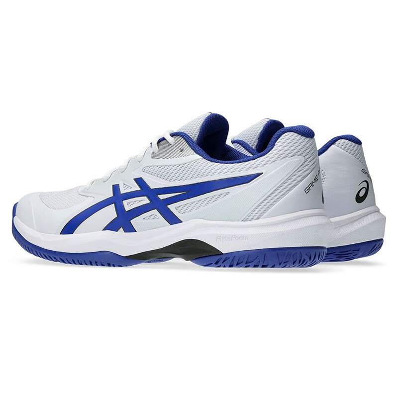 ASICS GEL GAME FF Synthetic Leather Breathable Support Low top Tennis Shoes Men’s White Blue
