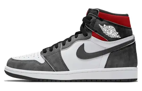 Jordan Air Jordan 1 Retro High OG 'Black Washed' High top Vintage Basketball Shoes Men's White Gray Red