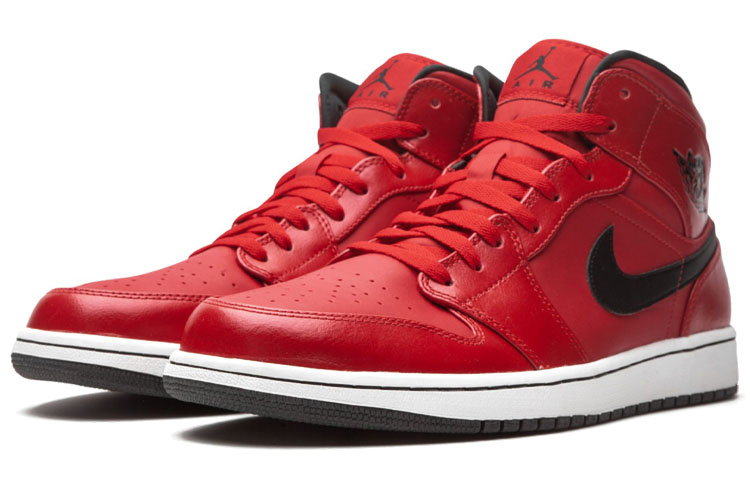 Jordan 1 Mid Gym Red Black Patent