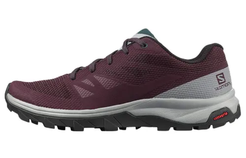SALOMON Mountaineering & Hiking Shoes Women's Low Top Burgundy