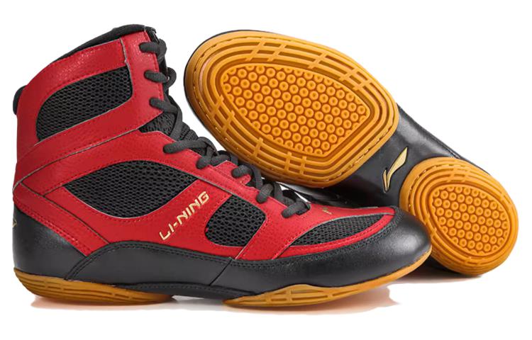 Li Ning Cushioning High top Training Shoes Unisex Red Black