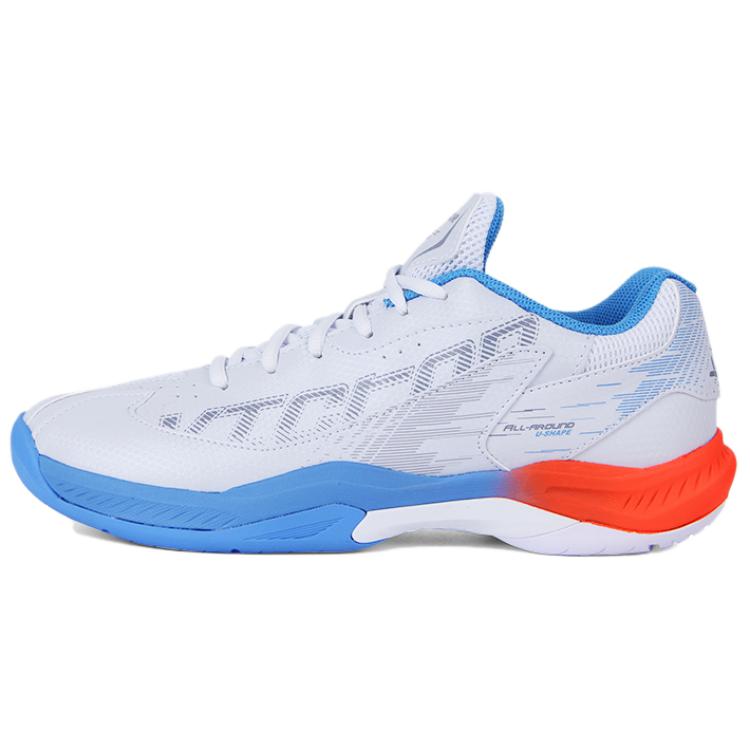 VICTOR Mesh, Synthetic Leather Cushioning Slip Resistant Abrasion Resistant Low top Badminton Shoes Unisex White Blue