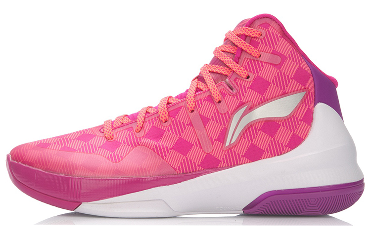 Li Ning Speed 3 High top Basketball Shoes Unisex Pink Purple