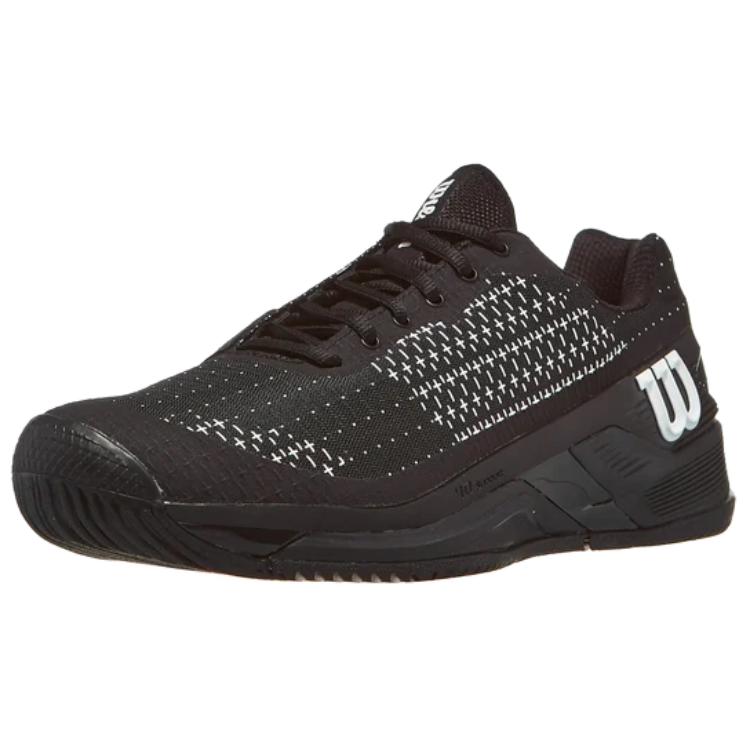 Wilson Textile, Artificial Leather Cushioning Support Rebound Low top Tennis Shoes Men’s Black