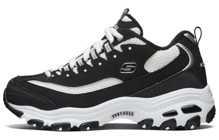 Женские кроссовки Skechers D'LITES 1.0 (черно-белые) — Чёрныйбелый — фото 1