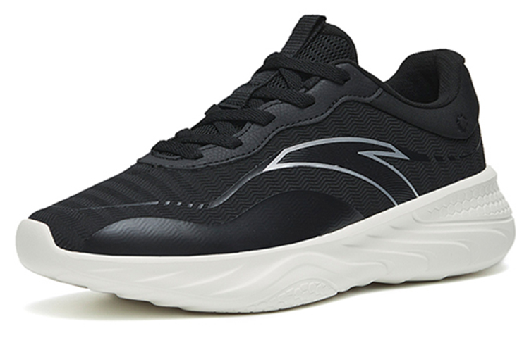 Anta Textile, Synthetic Leather Cushioning Slip Resistant Abrasion Resistant Low top Training Shoes Men’s Black White