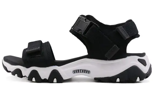 Skechers DLites 2.0 Fashion Black Sandals Women's