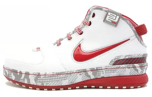 Nike Lebron 6 Ohio State comfortable non-slip mid-top retro basketball shoes men's white