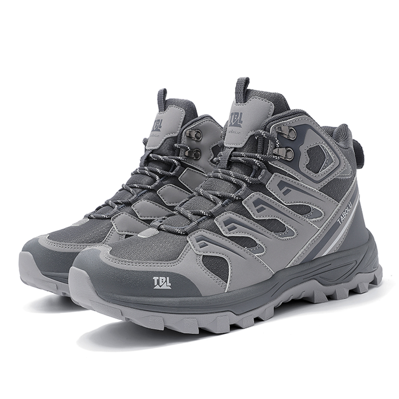 TABOLU Cushioning Slip Resistant Abrasion Resistant High top Hiking Shoes Men’s