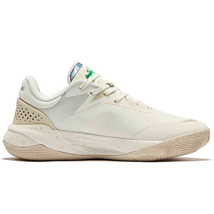 Erke Fearless 1.0 Breathable Anti Twist Grip Low top Basketball Shoes Men’s Microcrystal White Warm Linen