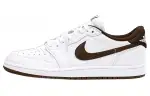 Jordan Air Jordan 1 Low '85'Dark Mocha' Durable Breathable Low-Top Vintage Basketball Shoes Men's White Brown