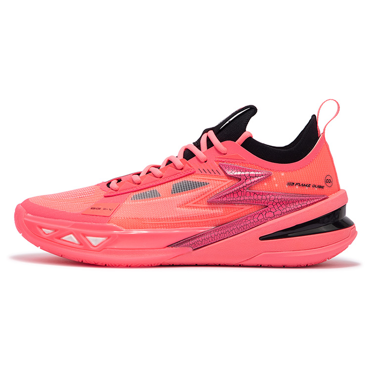 361° BIG3 5.0 Pro Basketball Shoes Men’s Low Top Fluorescent Begonia Pink/Obsidian Black