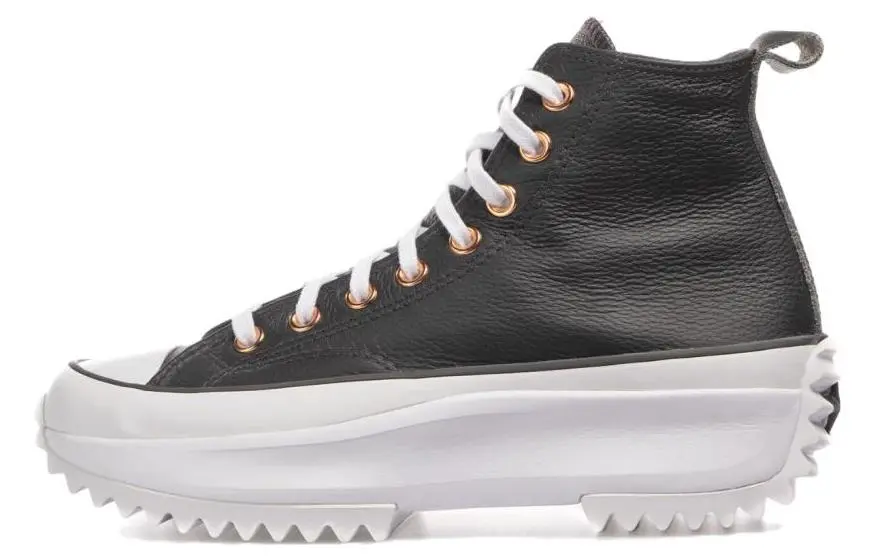 Converse Run Star Hike Platform Metallic & Leather High Top 'Black'