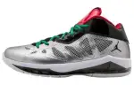 Jordan Melo M8 Slip Resistant Slip Resistant Mid top Vintage Basketball Shoes Men's Silver