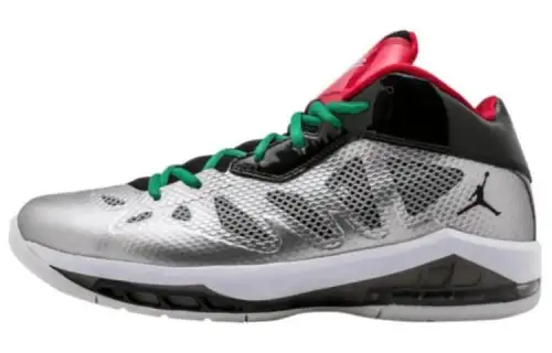Jordan Melo M8 Slip Resistant Slip Resistant Mid top Vintage Basketball Shoes Men's Silver