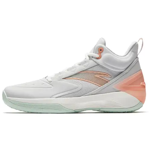Anta Attack BM Slip Resistant Abrasion Resistant Grip High top Basketball Shoes Men's Sand Grain Gray
