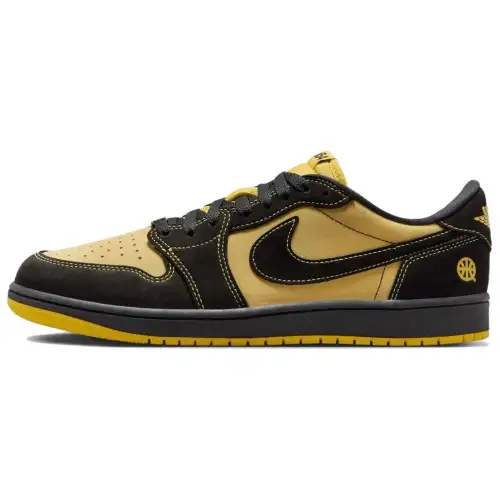 JORDAN 1 Retro Low Og Quai 54 Black Tour Yellow Red