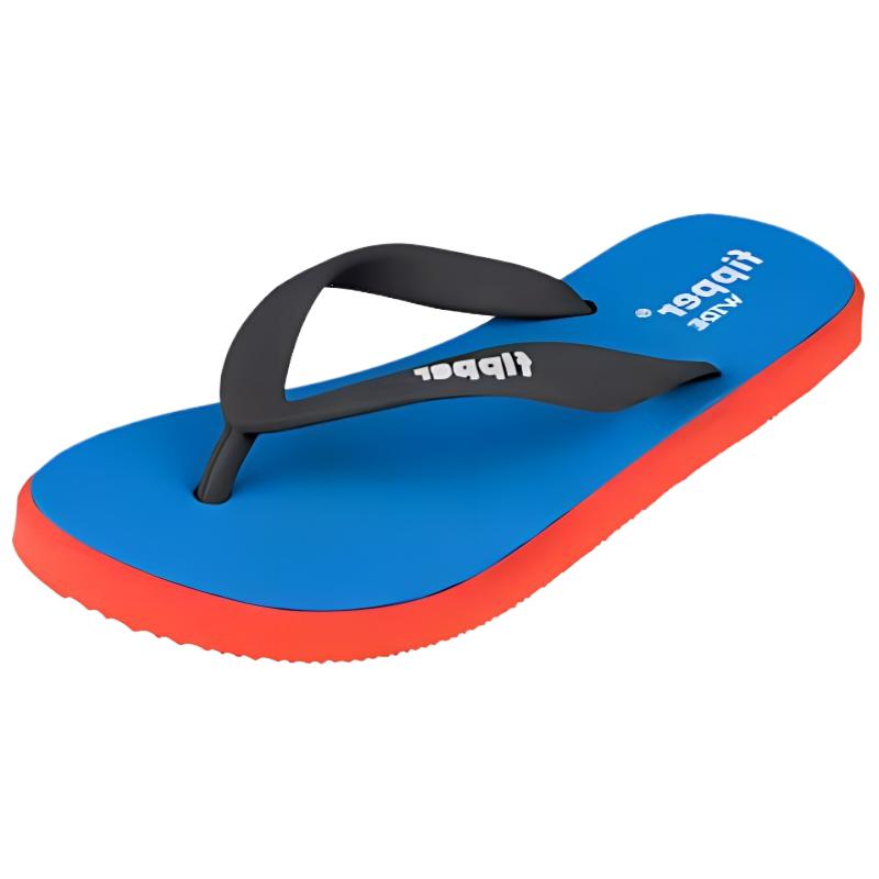 Fipper Comfortable And Trendy Rubber Sole Slip Resistant Quick Dry Flip Flops Unisex Blue Red