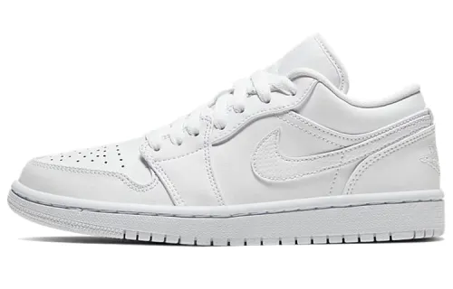 Jordan Air Jordan 1 Low simple solid color low-top retro basketball shoes women's pure white