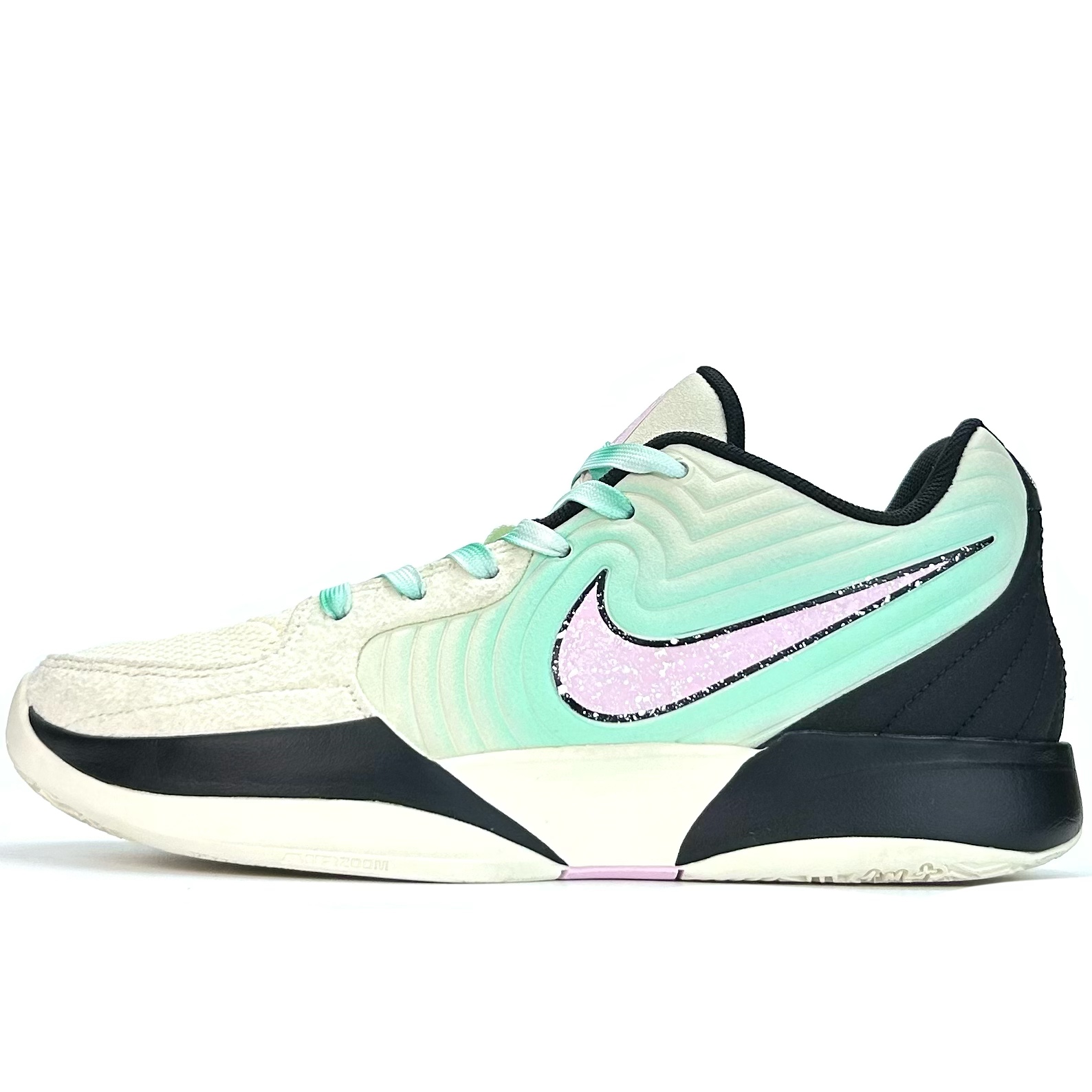 Nike Ja Morant 2 Green Toxin Cushioning, Wear Resistant Low top Basketball Shoes Unisex Light Green