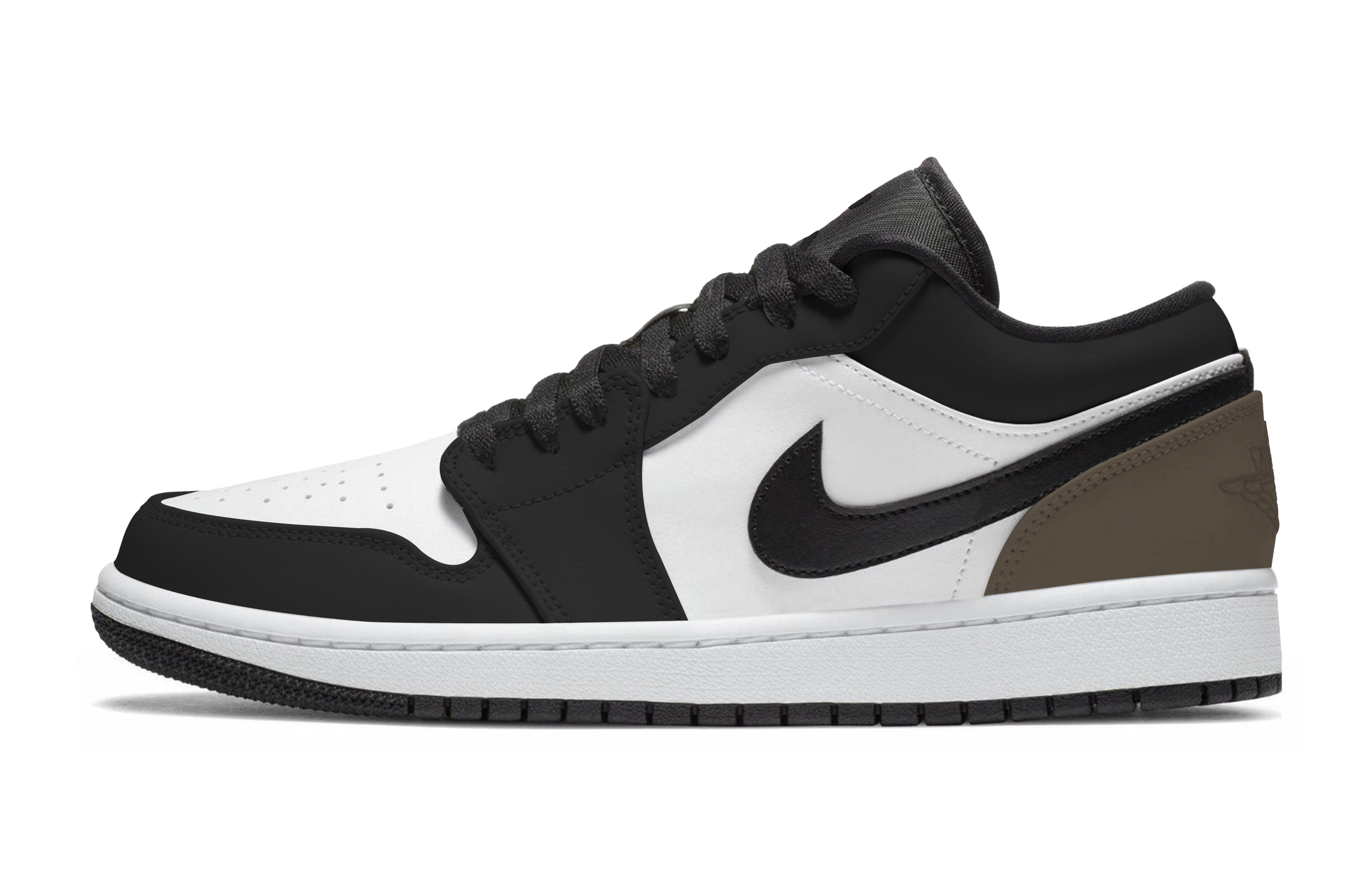Jordan Air Jordan 1 Slip Resistant Abrasion Resistant Low top Skateboard Shoes Unisex Black