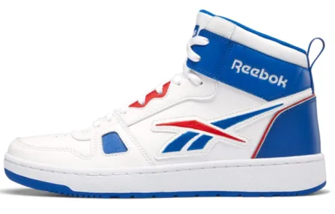 Reebok Mid top Vintage Basketball Shoes Men's White Blue